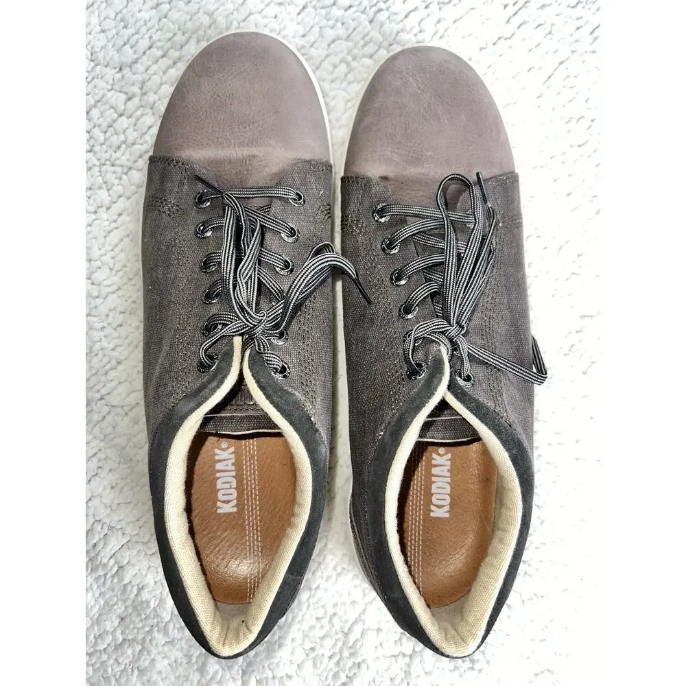 Kodiak Gray Leather Karlen Lace Casual Shoe - size 10 - A-U3